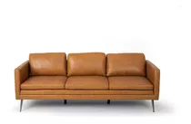 Sofa 3c Tesa Tan Cuero The Popular Design