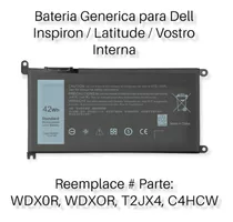 Bateria Generica Nueva Para Laptop Dell Interna (wdxor)