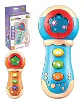 Microfone Baby Com Luz E Som Infantil Cores Sortidas