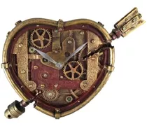 Steampunk Reloj De Pared Corazón Cupido Perforadas Engranaje
