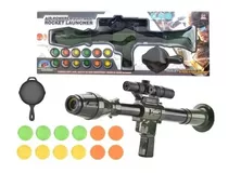 Pistola Bazooka De Juguete Con 12 Bolas