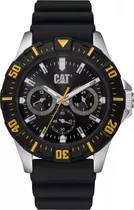 Reloj Caterpillar Moto Multifuncion Color De La Malla Negro