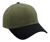 Gorra Clásica Tipo Baseball Golf Alta Visera Curva 6 Gajos Gabardina Calidad Premium