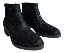 Botas Brillosas Sarkany Reptil Cuero Gamuzado