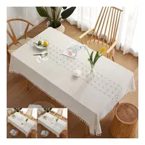 Cubierta De Mesa De Comedor Rectangular Gruesa Impermeable A