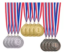 12 Medallas De Oro Plata Y Bronce Medallas De Ganador M...