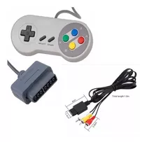 Controles + Cabo Av P/ Super Nintendo Famicom Snes Joystick