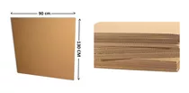 Planchas Láminas De Cartón Corrugado Kraft 90x 130 Cm 4mm