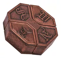 Amuleto Quebra Cabeça De Metal Enigma