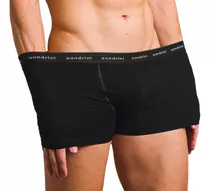 Kit 10 Cueca Boxer 100% Algodão Box Atacado Masculina Preta 