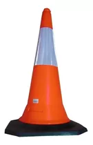 Cono Seguridad Vial 1 Metro Reflectivo Apilables C/ Base Pvc Color Naranja