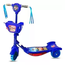 Patinete Infantil Disney Frozen C/ Luzes E Cesta 3 Rodas Nov Cor Carros (azul) Homem Aranha