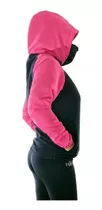 Id515 Campera Fucsia Negro Rompevientos Buff Running Hartl 