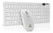 Kit Teclado E Mouse Sem Fio Abnt2 2.4ghz Slim Notebook Pc Nf