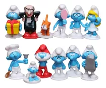 Set 12 Figuras De Serie Pitufos 