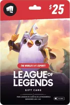 Tarjeta League Of Legends Valorant Riot Point Gift Card(25) 