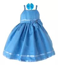 Vestido Infantil Festa Floral - Branco- Cores + Brinde Tiara