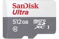 Cartão Memória Microsd Sandisk 512gb Micro Sd Ultra 100mbs