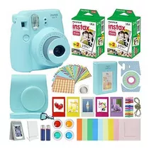 Fuji Instax Mini 9 Camara Instantanea Azul Hielo Con Estuche