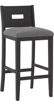 , Taburete De Bar Alto De Madera Allbritton, Negro