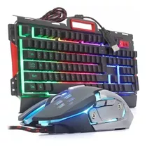 Kit De Teclado E Mouse Gamer Exbom Bk-g3000 Luz Led E Metal