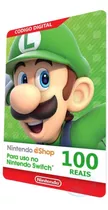 Cartão Nintendo Switch Eshop Br 100 Reais - Envio Na Hora