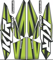 Kit De Calcomanía Klr Kawasaki Color Verde Impreso 