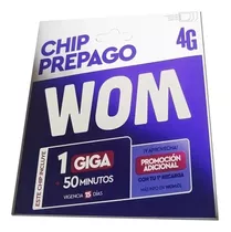 Chip Prepago Wom Sim Card Prepago1gb 50 Minutos