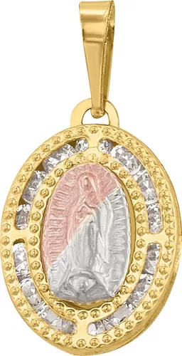 Medalla Virgen Guadalupe Circonias Oros K Obsequio