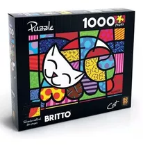 Quebra Cabeça Romero Britto Cat 1000 Peças - Grow