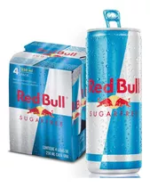 Red Bull Sugerfree Lata Pack X4 Bebida Energizante 250ml 