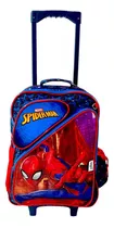 Mochila Escolar Spiderman Con Carro Diseño Exclusivo Unico