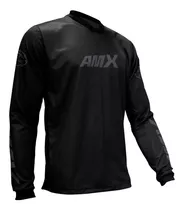 Camisa Motocross Amx Prime Cross Trilha Enduro Trail Preto