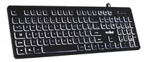 Teclado Semi Mecanico Gamer Usb Abnt 2 Pc Computador Led Luminoso Luuk Young W560 Português Brasil Cor Preto