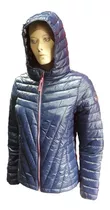 Campera Dama Capucha  Inflada  Pluma Sintetica Simil Uniclo