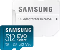 Memoria Micro Sd 512gb Samsung Evo Video 4k Ultra Hd 130mb/s