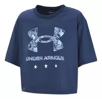 Remera Under Armour Big Logo Mujer Training Azul