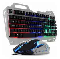 Kit Gamer Teclado Semi Mecânico Led Rgb + Mouse Gamer Pc700