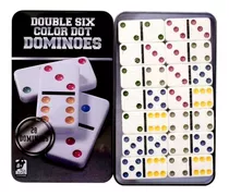 Jogo De Domino 28 Peças Reforçadas Unyhome Lata Decorativa