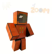 Boneco Minecraft Youtuber Articulado Game Zoom 35cm Grande 