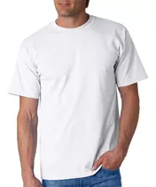 Camisetas Cuello Redondo Blancas En Algodón 185 Gr. Premium