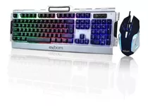 Kit Teclado E Mouse Gamer Com Led Acabamento Em Metal G3000.