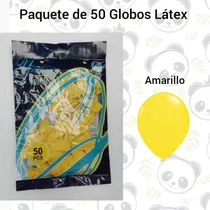 Globos De Látex Normales Paquete 50 Unidades R-10 Amarillo 