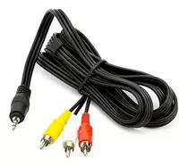 Kit 10 Cabo Audio Video Av P2 P3 3 Rca Para Celular Dvd 