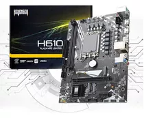 Placa Mãe Lga1700 Chipset Intel H610 Ddr4 Lan 100 64gb Usb Cor Preto