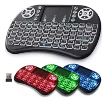 Mini Teclado Wireless Sem Fio Led 2 Em 1 Wifi E Bluetooth