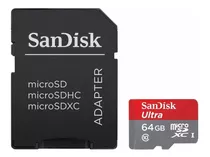 Memoria Micro Sd 64gb Sandisk Clase 10 Full Hd Original