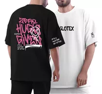 Pack X2 Remera Oversize Estampada 100%algodon Premium Clotex