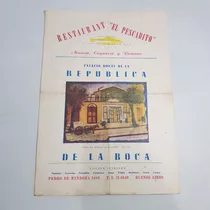 La Boca Antiguo Menú El Pescadito 1925 Trapiche Mag 60978