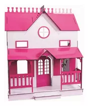 Casa De Bonecas Escala Barbie Modelo Lian Sonhos - Darama Cor Branco E Pink
